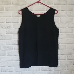 Women's black silky tank sz M